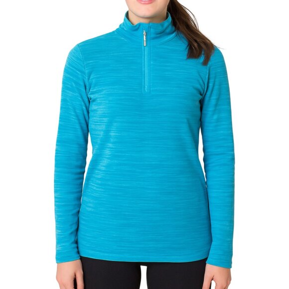 Mountain Warehouse‎ Snowdon Melange Pullover Fleece Activewear Turquoise Size 8 - Picture 1 of 9